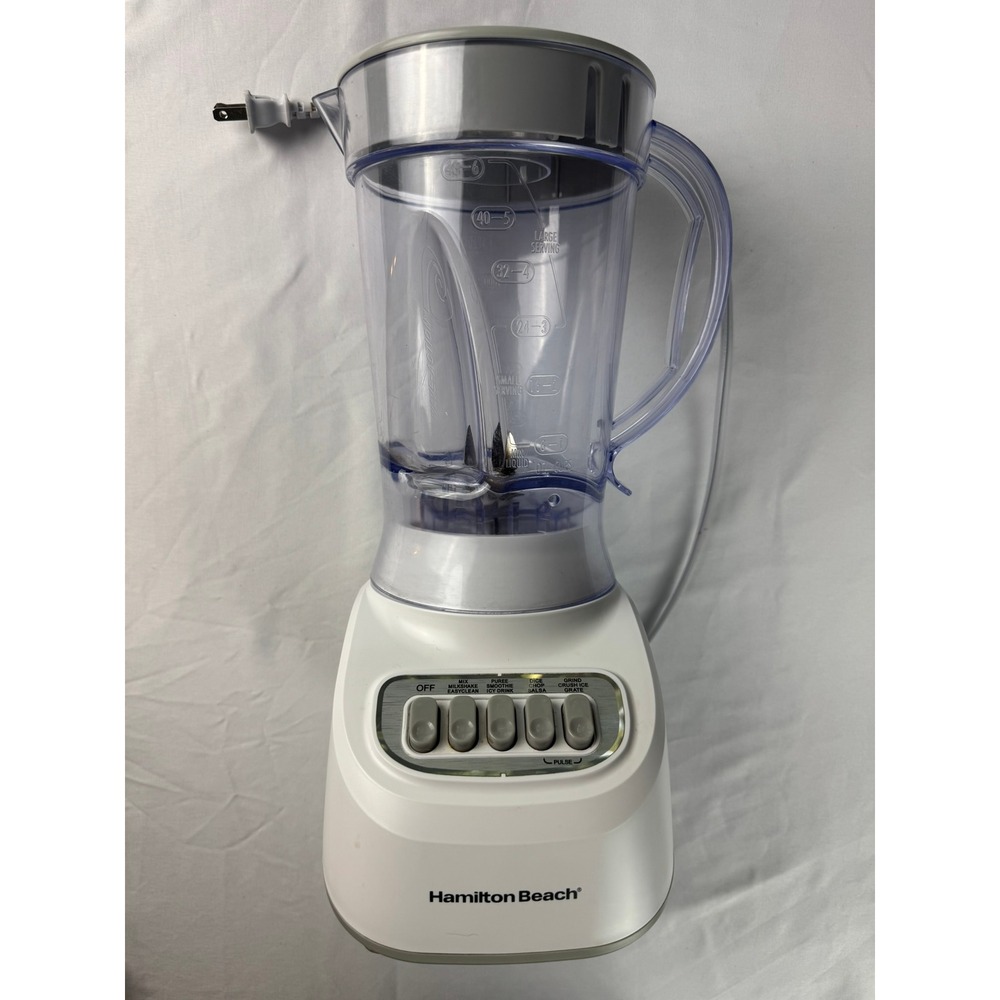 Hamilton Beach Blender Home 40oz White Good 10-Speed Multi-Function 54221
